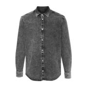 Dondup Klassisk Denim Skjorta Gray, Herr