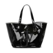 JW Anderson Svart Denim Toteväska Black, Dam