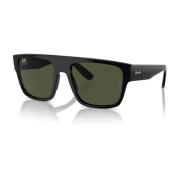 Ray-Ban Fyrkantiga solglasögon Drifter Gröna linser Black, Unisex