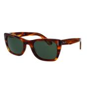 Ray-Ban Caribbean Solglasögon Randig Havana Gröna Linser Brown, Unisex