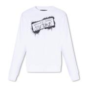 Versace Jeans Couture Tryckt sweatshirt White, Herr