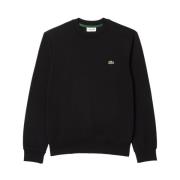 Lacoste Svart Crew Neck Sweatshirt Klassisk Passform Black, Herr