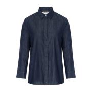 Max Mara Blå bomulls denim skjorta Blue, Dam