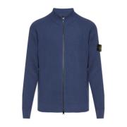 Stone Island Räfflad Kofta Blue, Herr