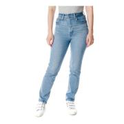 Levi's Hög Midja Slim Fit Jeans Blue, Dam