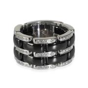 Chanel Vintage Pre-owned Metall ringar Gray, Dam