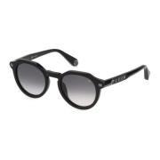 Philipp Plein Svart/Rök Solglasögon Globetrotter Black, Unisex