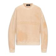 Dsquared2 Sweatshirt med logotyp Beige, Herr