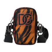 Dolce & Gabbana Multifärgad Tiger Print Crossbody Väska Multicolor, He...