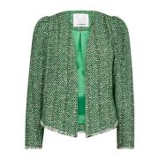 Co'Couture Grön Boucle Jacket Blazer Alviecc Green, Dam