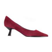 Roberto Festa Bordeaux Mocka Pumps Med Spetsig Klack Red, Dam