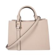 Furla Ivory Läder Tote Väskhandtag Pink, Dam