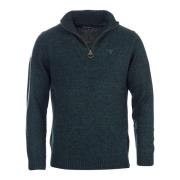 Barbour Essential Wool Half Zip Jumper Gray, Herr