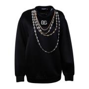 Dolce & Gabbana Dam Halsband Jumper Black, Dam