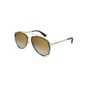 Alexander McQueen Mq0175Sa 002 Solglasögon Svart Yellow, Unisex