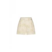 FABIENNE CHAPOT Tropisk Palmträ Broderade Shorts Beige, Dam