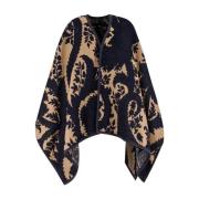 Etro Blommig Chenille Reversibel Cape Multicolor, Dam