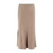 Brunello Cucinelli Elegant A-Line Skirt Brown, Dam