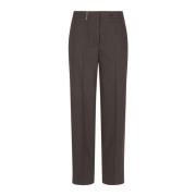 Peserico Brun Ull Cashmere Stretch Flanellbyxor Brown, Dam