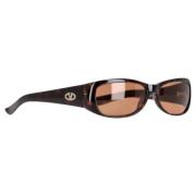 Valentino Vintage Pre-owned Acetat solglasgon Brown, Dam