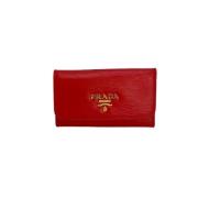 Prada Vintage Pre-owned Laeder nyckelhllare Red, Dam