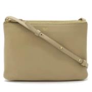 Celine Vintage Pre-owned Tyg axelremsvskor Beige, Dam