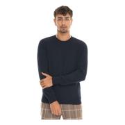 Gran Sasso Ull Cashmere Viskos Pullover Blue, Herr