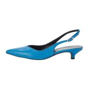 Silvian Heach Pekad tå slingback klackar Blue, Dam