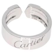 Cartier Vintage Pre-owned Vitt guld ringar Gray, Unisex