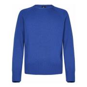 Doppiaa Blå Ull Cashmere Crewneck Tröja Blue, Herr