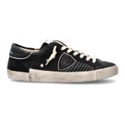 Philippe Model Svarta Tennisskor med Riviera-stil Black, Herr