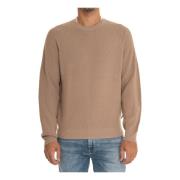 Boss Rundhals-Pullover Beige, Herr