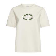 Burberry Multicolor Logo Crew Neck T-shirt White, Dam