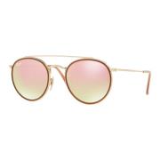 Ray-Ban Rund Dubbel Bro Solglasögon Yellow, Unisex