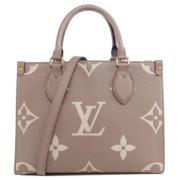 Louis Vuitton Vintage Pre-owned Canvas handvskor Gray, Dam