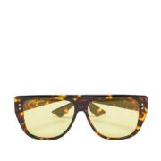 Dior Vintage Pre-owned Acetat solglasgon Brown, Dam