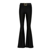 Just Cavalli Svarta Leggings för Kvinnor Aw24 Black, Dam