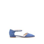 Made in Italia Mocka Ankelrem Ballettflats Blue, Dam