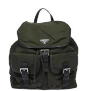 Prada Vintage Pre-owned Tyg ryggsckar Green, Dam