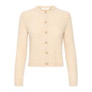 InWear Feminin Cardigan Stickad Haze Melange Beige, Dam