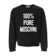 Moschino Ren Långärmad Sweatshirt Svart Black, Herr