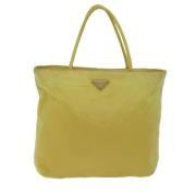 Prada Vintage Pre-owned Tyg prada-vskor Yellow, Dam