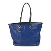 Chanel Vintage Pre-owned Laeder chanel-vskor Blue, Dam