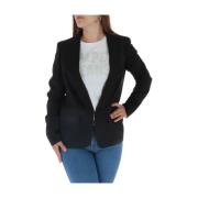 Relish Svart Hook Button Blazer Black, Dam