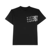 MM6 Maison Margiela Enkel Logo Print T-shirt Black, Dam