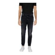 Antony Morato Svart Bomull Dragkedja Jeans Vår/Sommar Black, Herr