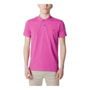 Peuterey Fuchsia Polo Skjorta för Män Pink, Herr