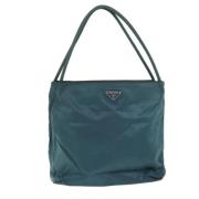 Prada Vintage Pre-owned Tyg totevskor Blue, Dam