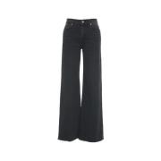 7 For All Mankind Vida vidsträckta jeans Black, Dam