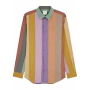 Paul Smith Regnbåge Stripe Skjorta Multicolor, Herr